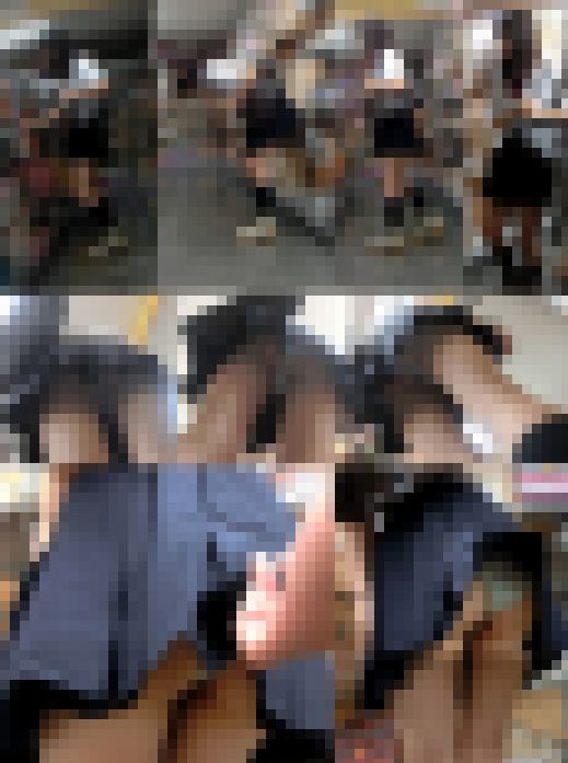 【鬼畜スカートめくり22】透けてるエロPワレメくっきり美●女11連めくりで生尻丸出し盗撮　サンプル画像1