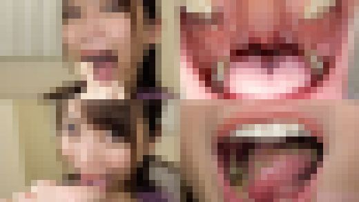【口内フェチ】倉多まおのマニアックな口内観察・口内フェチプレイ！【丸吞み】　サンプル画像1