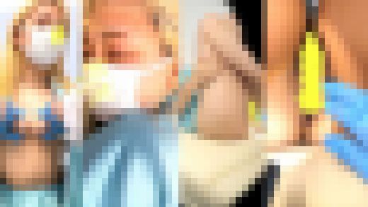 【#53 検診/セクハラ】ツインテ保育士爆乳女子さん&ド金髪ギャルの怒りのセク●ラ触診と肛門恥●!! サンプル画像1