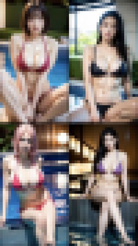 【超お買い得!!】ビキニ美女の魅力的な瞬間　サンプル画像1