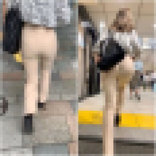 「イヤらしいパンツスタイルで街中を闊歩するモデル達(3名)」　サンプル画像3