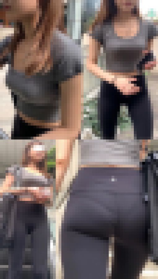 高画質 パンツライン尻のスレンダー巨乳美人 サンプル画像3