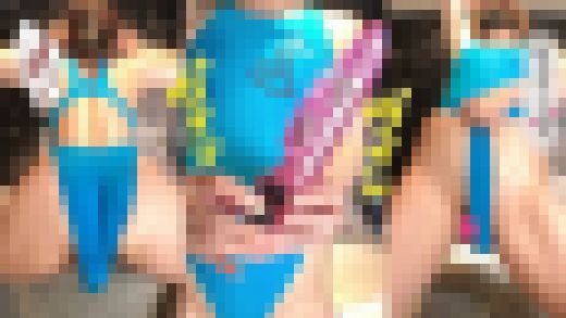 ❤ピチパツ競泳水着♡バイブ固定❤オホ声イキッ♡ サンプル画像2