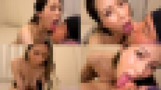 【舌フェチ唾フェチ】二宮和香のエロ長い舌でたっぷり顔舐め鼻舐め＆手コキプレイ　サンプル画像1