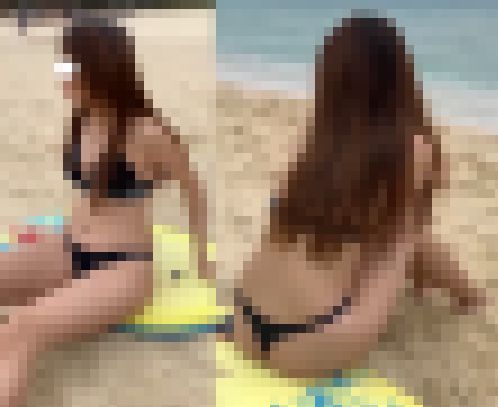 高画質 海水浴場のとんでもないＴバック５　サンプル画像1