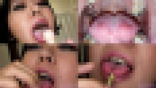 【口内フェチ】望月ハナのマニアックな口内観察・口内フェチプレイ!【丸吞み】 サンプル画像1