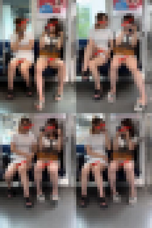 （顔モ無し）白ニットワンピスケギャルたちのパン☆　サンプル画像2