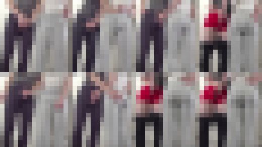 巨乳セクハラ試着室(4)パン線スケスケなピタパンの鼠径部クイコミ、むっちりデカ尻弄り サンプル画像3