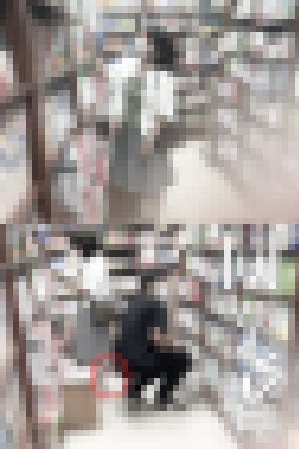 特大爆乳の谷間を持った小柄な女子大生 VS 新しい協力者【純白/パンチラ】【禁断の逆さ撮り】　サンプル画像2