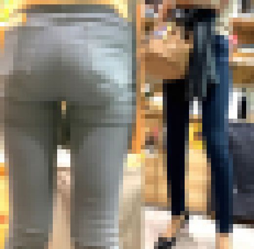 長身スリムで脚長すぎ 超絶モデル体型美女のぴっちり紺スキニー【街中風景081】　サンプル画像2