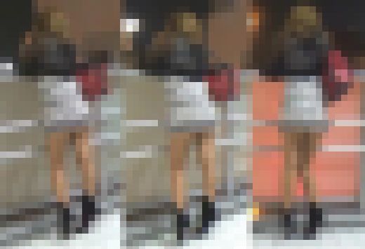 ほろ酔い中のギャルお姉さんを背後からそっと盗撮　サンプル画像1