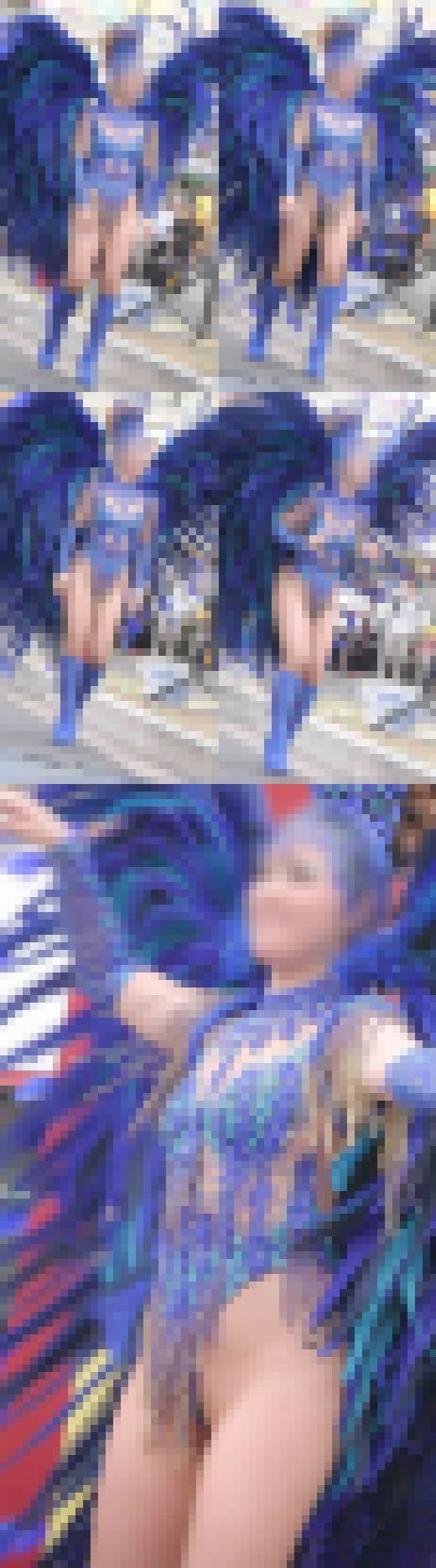 【フェチ動画】再び降臨!長身ムチムチ鮮やかな群青のブルーに股●にめり込むエグいハイレグ食い込み!vol.2 サンプル画像2
