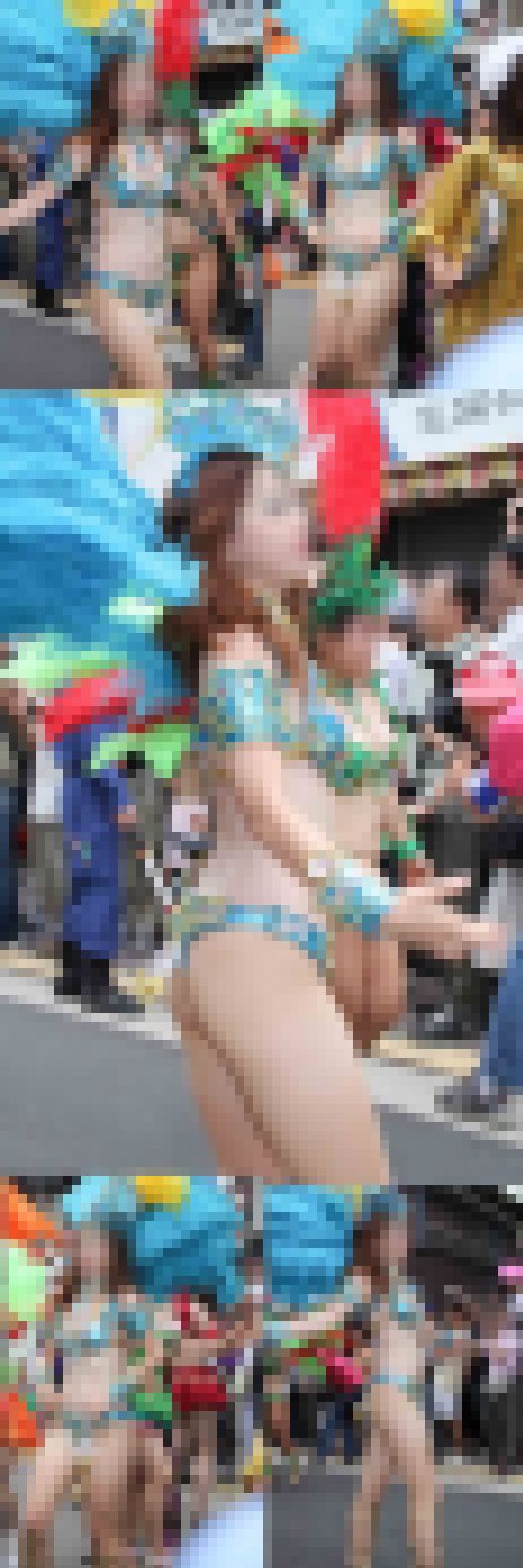 【写真】真夏の商店街を乱舞！色白美肌長身の色とりどりの百花繚乱女子大生サンバチーム　超盛り477枚！　サンプル画像2