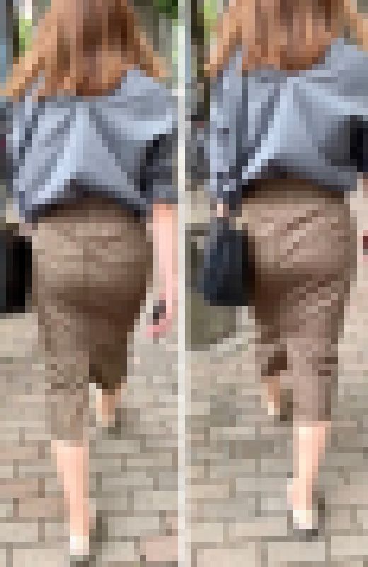 【OLシリーズ】デカ尻エロスレンダー体型の美尻OLの街中闊歩シーン【145】　サンプル画像1