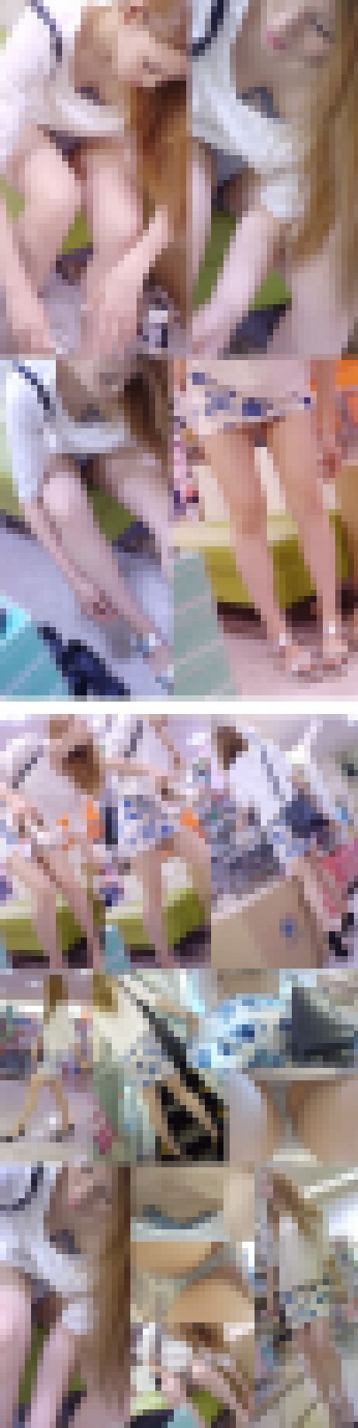 ゆるゆる胸元からモロパイぽろりの無防備エロ美女パンチラ盗撮　サンプル画像3