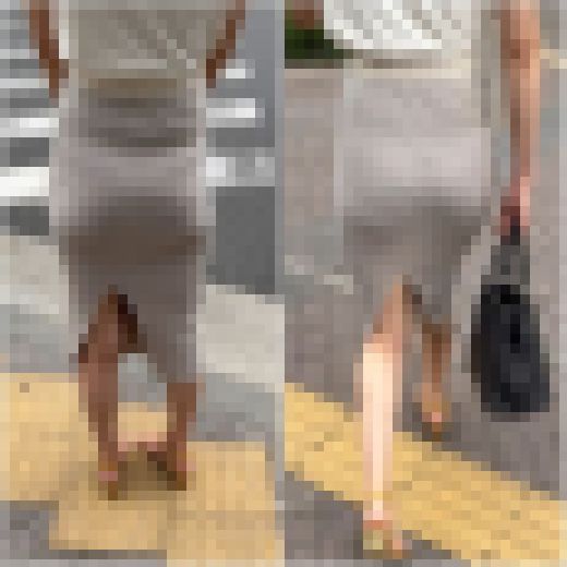 「惚れ惚れするハミ出す尻肉のスリットタイトスカート姿(1名)」　サンプル画像1