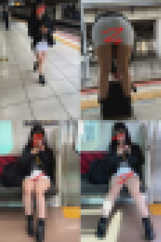 （顔モ無し）ミニスカで色々はみ出ちゃってるJDちゃん☆　サンプル画像1