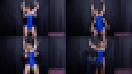 【M/F】競泳水着の色白美人をくすぐっておしおき？！立ち拘束編【ウルトラハード】【七碧のあ】　サンプル画像1