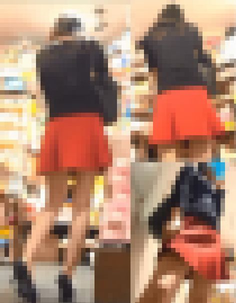 ❦～透け感がハンパないwwwTバックお姉さんのしゃがみ＆逆さ撮り！！～❦　サンプル画像1