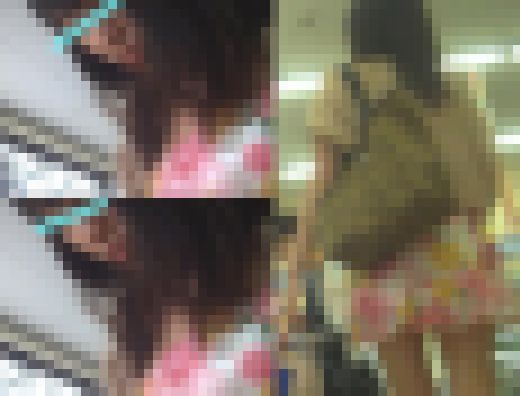 コンビニで遭遇したミニスカワンピお姉さん　サンプル画像2