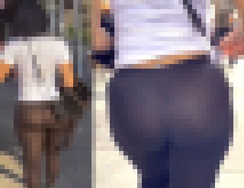 【フルHD】巨大な透け尻 ゆっさゆっさのデカ尻　サンプル画像1