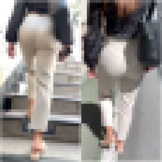 【ムッチリ美脚！】「Tラインとプリ尻を透けさせ出勤する美人OL(1名)」　サンプル画像3