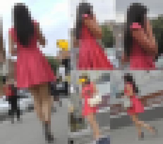 【盗撮！】ひらひらワンピースお姉さんを下から覗いたら隙間からTバックパンツが見えちゃったwwww！！　サンプル画像2