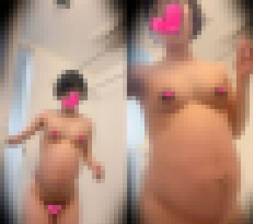 【風呂】美人妊婦の黒い乳首と膨らんだお腹【民泊/人妻】　サンプル画像1