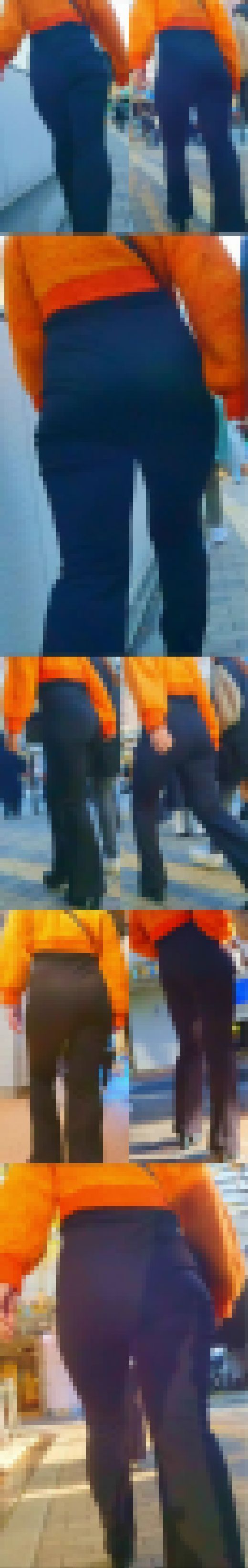 No.913フリフリと丸っとした美尻がクッキリ浮き出るラインがステキすぎるお姉さんに密着取材　サンプル画像1