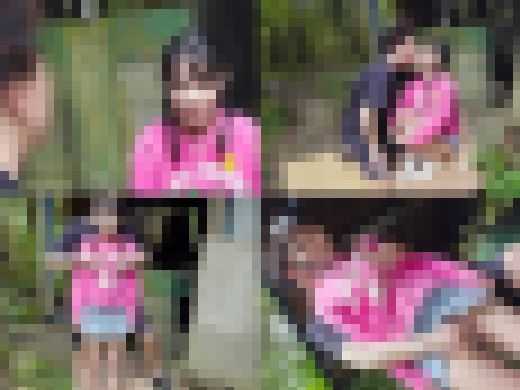 143cmの天使を裸にして青カン…か細いマンコに2連続中出し・野外でデカチン咥えさせフェラ奉仕で躾けるも反抗的な態度だった【前編 サンプル画像1
