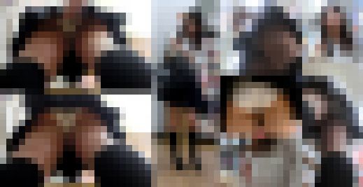 制服女子の透けブラ・パンツ盗撮でめくって生尻もろ出しパンチラ盗撮動画　サンプル画像3