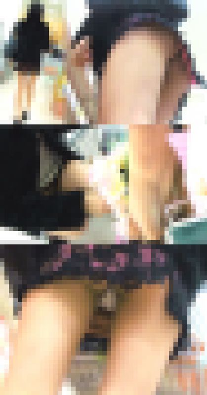 過激なTバックが美尻にがっつり食い込む!美女のぴちぴちミニスカ無防備パンチラ サンプル画像1