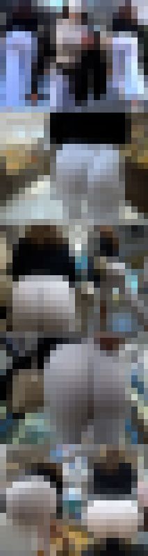 【超高画質】《本編》ケツ肉ヤバすぎ！すっ裸同然の白フレアパンツでデカ尻をブリンブリン揺らし♂の視線を独占する美人妻♪　サンプル画像3