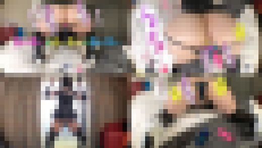 ♡ローレグエナメル黒セーラー戦士♡ローター3本inアナル×放屁♡ サンプル画像3