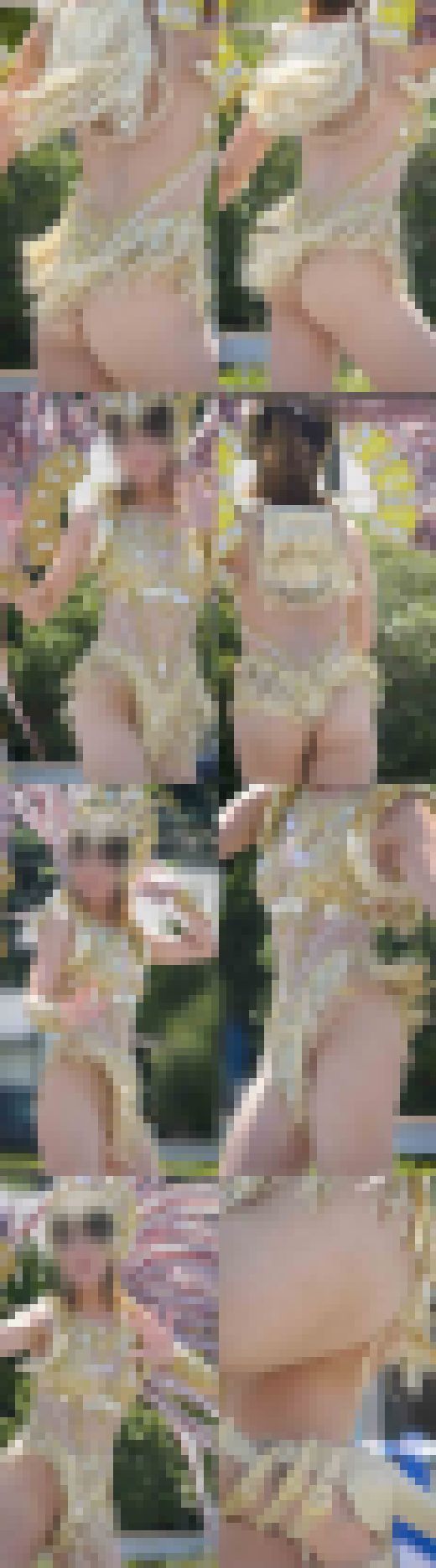 【フェチ動画】2024GW某日速報！あふれる美貌にブリブリ●穴に食い込む紐と股間にハイレグで食い込む極小タンガ！決定版　サンプル画像2