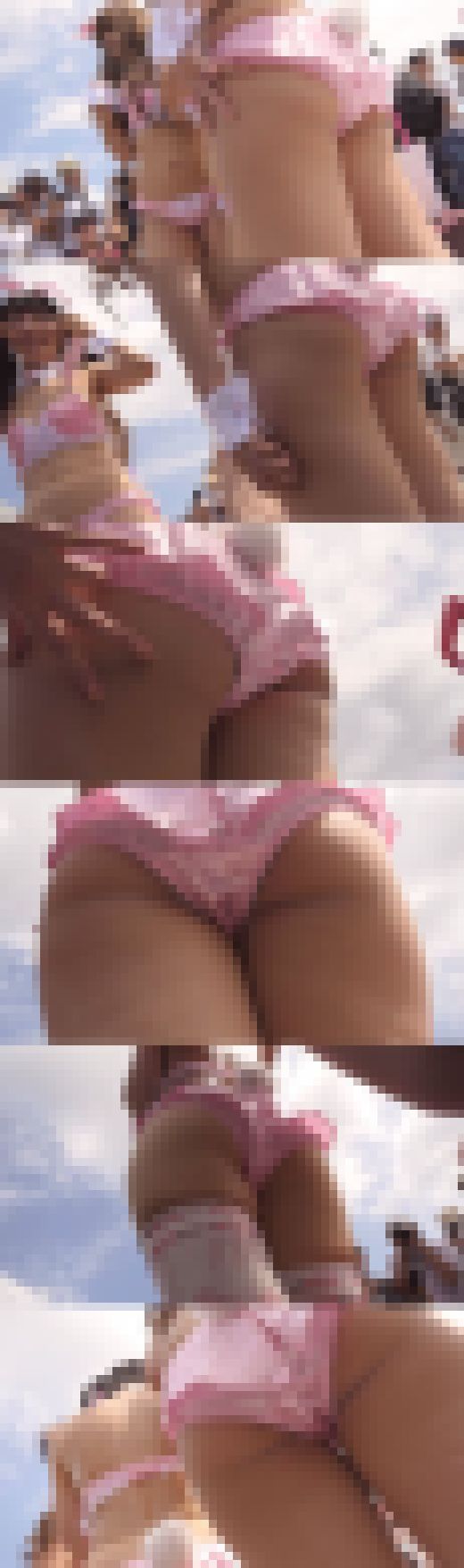 超高画質FHD動画 これがいわゆるコ●ケの闇!ピンクの生パンツ3人組をゼロ距離ローアンNO-1尻接写編 サンプル画像1