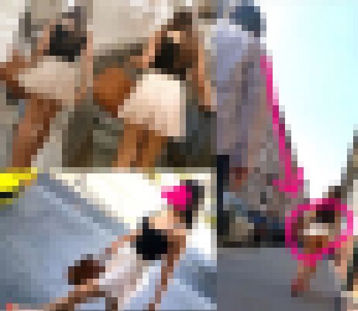【スケスケパンティに思わず同業者もガン見!エロお姉さんを盗撮】 サンプル画像2